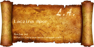 Laczina Apor névjegykártya